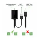 UGREEN HDMI + USB إلى DP محول 0.5m (أسود)