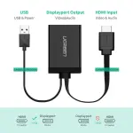 UGREEN HDMI + USB إلى DP محول 0.5m (أسود)