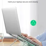 UGREEN حامل لابتوب قابل للطي من الألمنيوم ارتفاع قابل للتعديل 46.5mm-136.5mm حتى 17.3" (فضي)