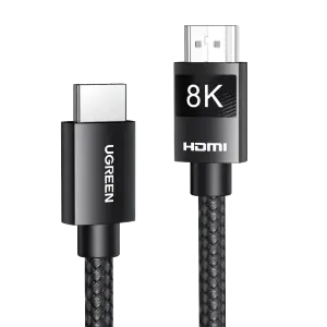 UGREEN HDMI A M/M كابل مع مضفر 0.50m 8K@60Hz/4K@120Hz