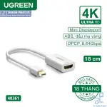 UGREEN Mini DP إلى HDMI محول 4K (أبيض)