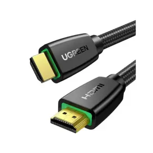 UGREEN كابل HDMI فاخر بضفيرة نايلون 1m 4K@60Hz HDMI V2.0 (أسود)