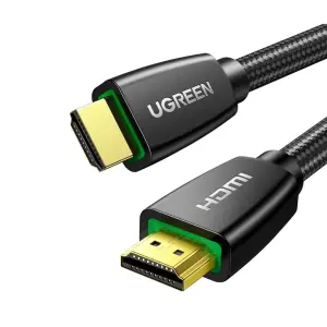 رض UGREEN High-End HDMI Cable with Nylon Braid 1m 4K@60Hz… (Black)