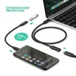 UGREEN USB Type C ذكر إلى أنثى كابل تمديد 0.5m (أسود)