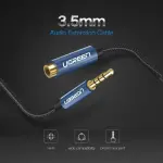 UGREEN 3.5mm ذكر إلى 3.5mm أنثى تمديد Braid 0.5m (أسود)