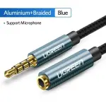 UGREEN 3.5mm ذكر إلى 3.5mm أنثى تمديد Braid 0.5m (أسود)