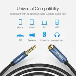 UGREEN 3.5mm ذكر إلى أنثى كابل صوت 1M