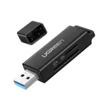 UGREEN USB 3.0 إلى TF + SD قارئ بطاقات مزدوج (أسود)