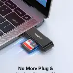 UGREEN USB 3.0 إلى TF + SD قارئ بطاقات مزدوج (أسود)