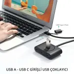UGREEN USB 3.0 موزع مع USB-C منفذ 1m (أسود)