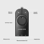 UGREEN USB External ستيريو Sound محول 15cm (أسود)