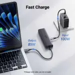 UGREEN 6-دخل-1 USB-C إلى HDMI+2*USB-A 3.2 +1*USB 3.2 C+RJ45+PD Power محول