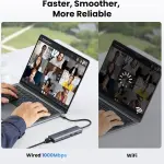 UGREEN 6-دخل-1 USB 3.2 C إلى USB-A 3.2+USB-A 2.0+2* USB-C 3.2 محول + Gigabit مع USB-C منفذ طاقة