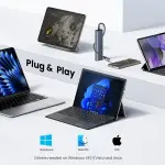 UGREEN 6-دخل-1 USB 3.2 C إلى USB-A 3.2+USB-A 2.0+2* USB-C 3.2 محول + Gigabit مع USB-C منفذ طاقة