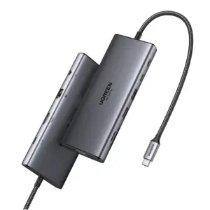 عرض UGREEN 11-دخل-1 USB-C إلى 2xUSB-C 3.2+USB-A 3.2+USB-A… محول