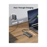 UGREEN 11-دخل-1 USB-C إلى 2xUSB-C 3.2+USB-A 3.2+USB-A 3.0+HDMI+VGA+RJ45 Gigabit+SD/TF+AUX3.5mm+PD محول