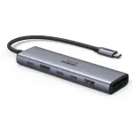 UGREEN 7-دخل-1 USB-C إلى HDMI 4K@60Hz + 2xUSB-C 3.2+1xUSB-A 3.2+SD/TF+PD محول