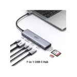 UGREEN 7-دخل-1 USB-C إلى HDMI 4K@60Hz + 2xUSB-C 3.2+1xUSB-A 3.2+SD/TF+PD محول