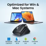 UGREEN ماوس لاسلكي متعدد الأوضاع أسود 2.4Ghz&BT