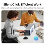 UGREEN ماوس لاسلكي متعدد الأوضاع أسود 2.4Ghz&BT