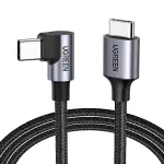 UGREEN USB-C 2.0 ذكر إلى بزاوية USB-C 2.0 ذكر 3A كابل بيانات(90°زاوية) 1.00M