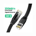 UGREEN Cat 6 U/UTP نحاس نقي إيثرنت كابل مسطح 3m (أسود)