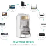 UGREEN Cat 6 رأس كريستال محمي 50 عبوة