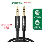 UGREEN 3.5mm Male to 3.5mm Male Cable Gold Plated Metal Case with Braid 1m Black