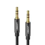 UGREEN 3.5mm Male to 3.5mm Male Cable Gold Plated Metal Case with Braid 1m Black