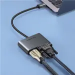UGREEN USB-C إلى HDMI + VGA محول مع PD (رمادي فضائي) (استخدام متزامن)