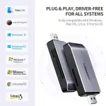 UGREEN USB-A 3.0 إلى TF/SD/CF/MS متعدد الوظائف قارئ بطاقات Multi-Read