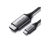 UGREEN USB-C إلى HDMI كابل ذكر إلى ذكر ألمنيوم Shell 1.5m (رمادي أسود)