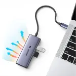 UGREEN USB-C إلى 3×USB 3.0+HDMI محول متعدد الوظائف (8K@30Hz)