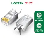 UGREEN Cat 7 رأس معياري محمي مطلي بالذهب 50U 10 قطعة