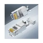 UGREEN Cat 7 رأس معياري محمي مطلي بالذهب 50U 10 قطعة