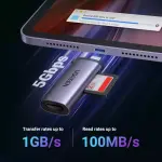 UGREEN USB-C3.0 قارئ بطاقات(TF+SD)