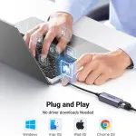 UGREEN USB Type C إلى 10/100/1000M محول إيثرنت (رمادي فضائي)