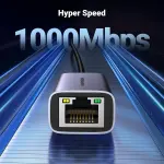 UGREEN USB Type C إلى 10/100/1000M محول إيثرنت (رمادي فضائي)