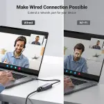 UGREEN USB Type C إلى 10/100/1000M محول إيثرنت (رمادي فضائي)