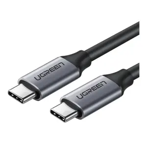 UGREEN USB 3.1 Type C ذكر إلى Type C ذكر كابل Nickel Plating ألمنيوم Shell 1.5m (رمادي)