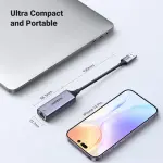 UGREEN USB إلى RJ45 محول إيثرنت غلاف ألمنيوم (رمادي فضائي)
