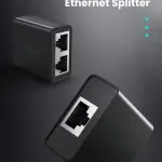 UGREEN RJ45 Splitter محول 2 عبوة (أسود)