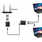 UGREEN RJ45 Splitter محول 2 عبوة (أسود)