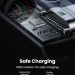UGREEN بزاوية USB-C ذكر إلى USB 2.0 A ذكر 3A كابل بيانات(90°زاوية) أسود 1M