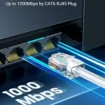 UGREEN Cat 6 رؤوس RJ45 معيارية غير محمية 50-عبوة