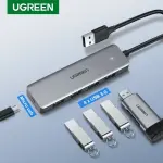 UGREEN 4-منفذ USB 3.0 موزع 15CM مع USB-C Power Supply (غلاف ABS+Metallic paint)