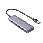 UGREEN 4-منفذ USB 3.0 موزع 15CM مع USB-C Power Supply (غلاف ABS+Metallic paint)