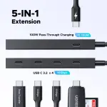UGREEN 5-دخل-1 موزع USB-C USB-C إلى 4xUSB-C 3.2 موزع مع PD