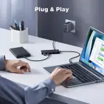 UGREEN 5-دخل-1 موزع USB-C USB-C إلى 4xUSB-C 3.2 موزع مع PD