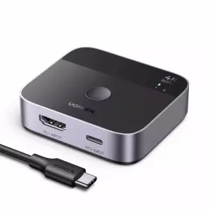 UGREEN USB-C+HDMI مبدّل 2 دخل 1 خرج